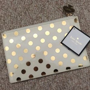 Kate Spade Gold Pencil Pouch